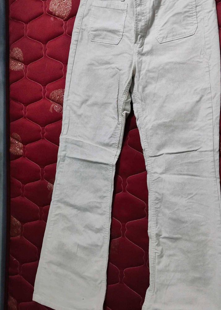 Cream Wide Leg Pants