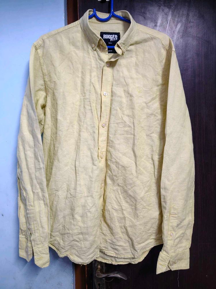Rugged Men's Long Sleeve Button-Up Shirt