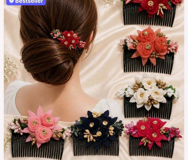 Beautiful Floral Hair Combs 6