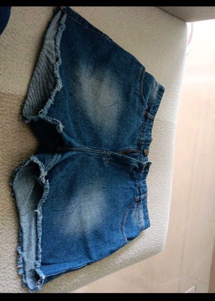 Distressed Denim Shorts