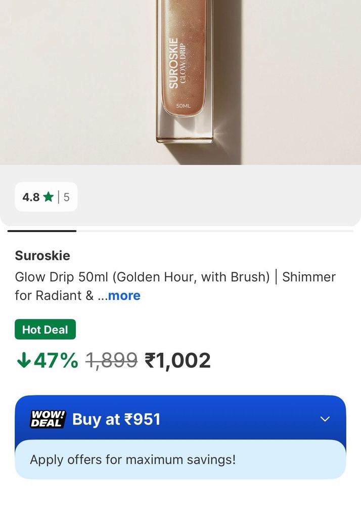 Suroskie Glow Drip Shimmer With Brush