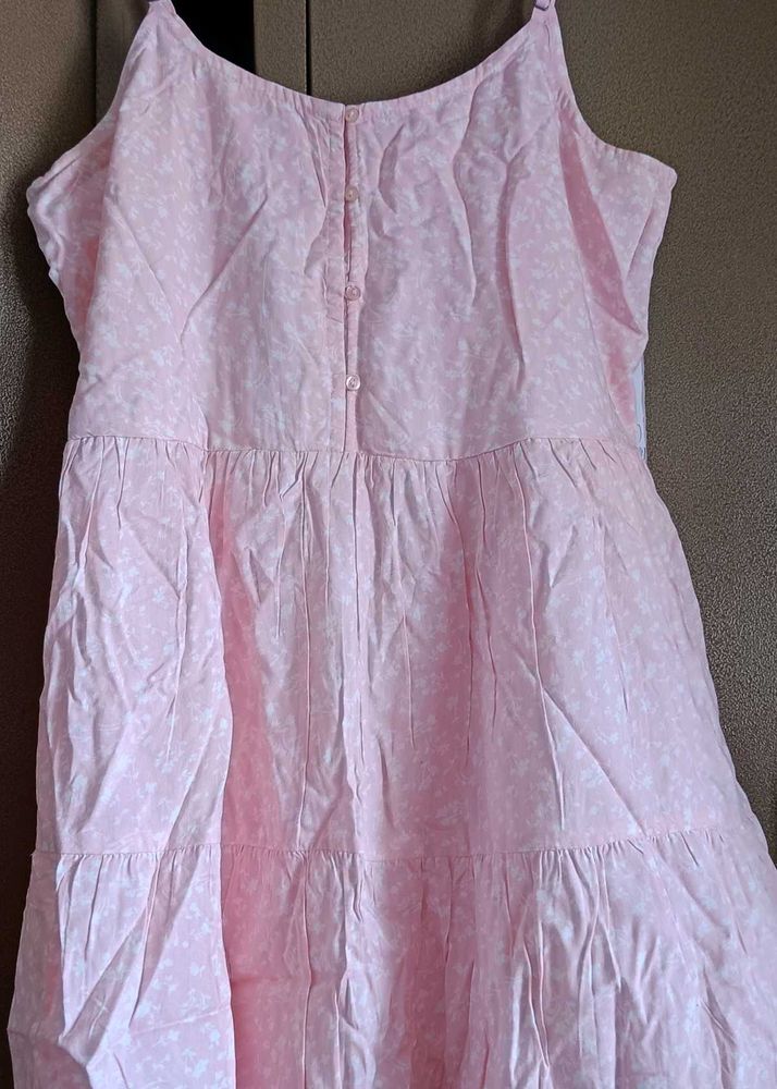 Pink Floral Mini Dress