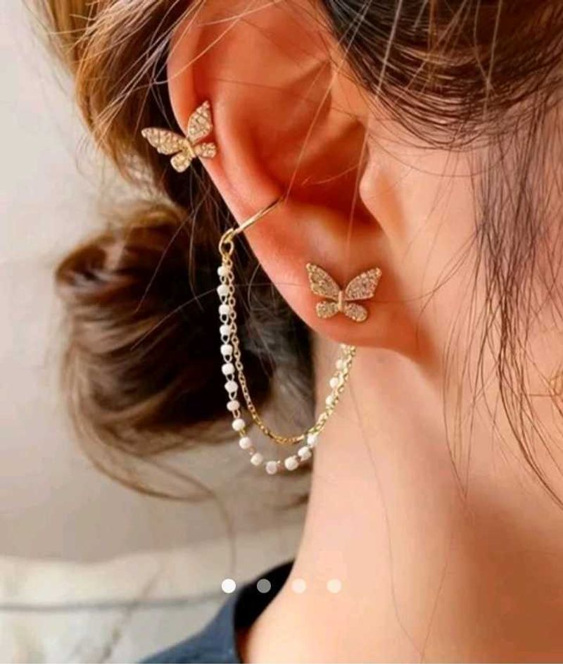 Sparkling Butterfly Ear Cuffs