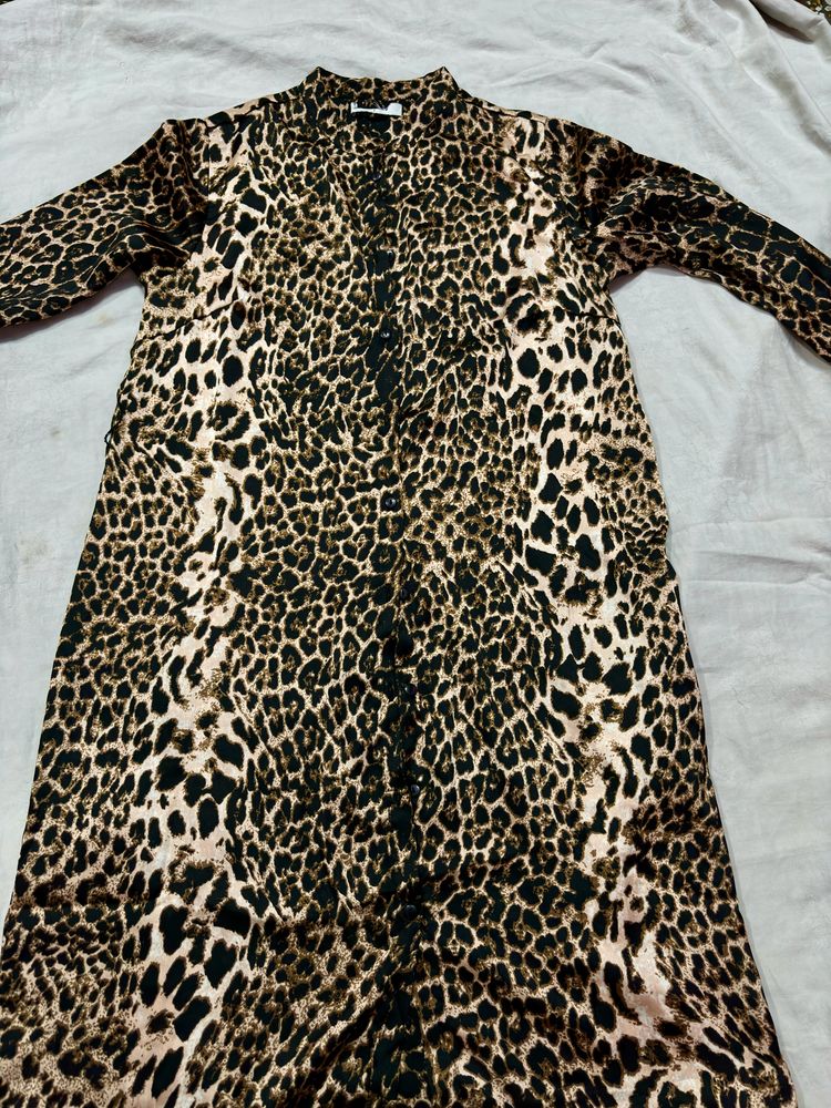 Cheetah Print One Piece Dress
