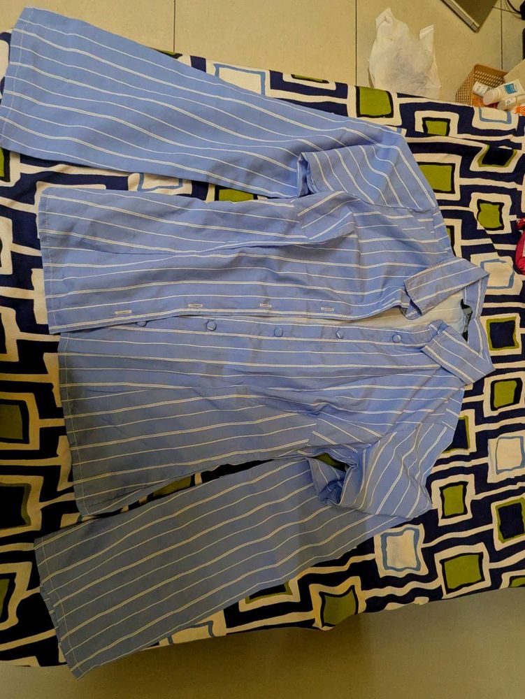 Blue Striped Co-ord Set