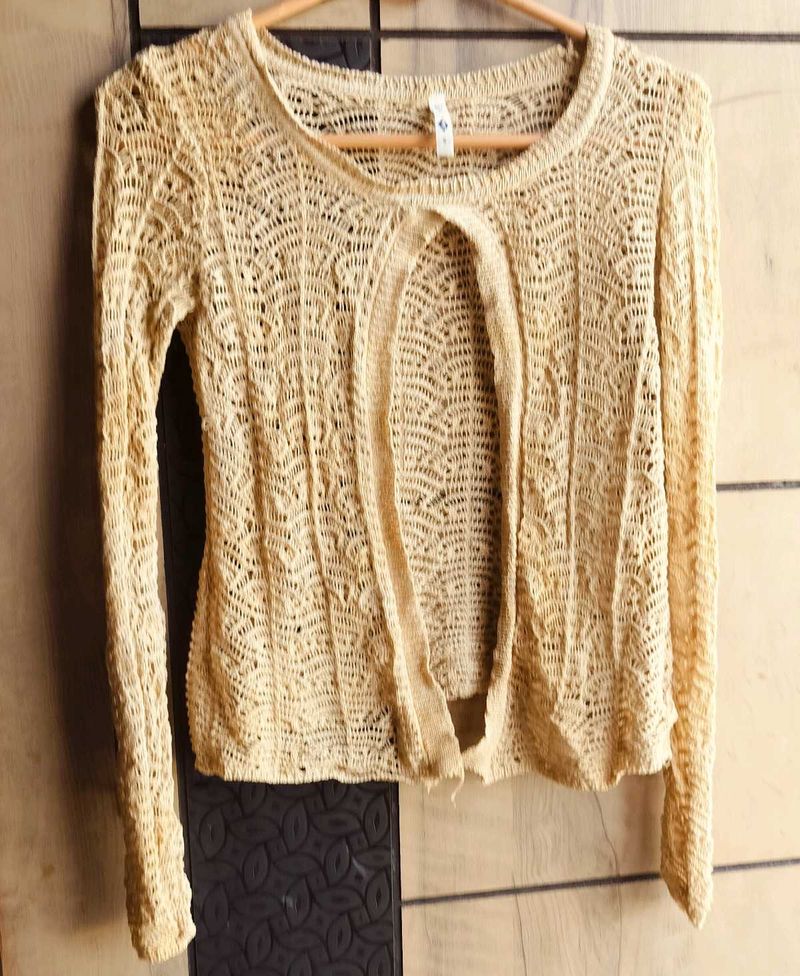 Boho Crochet Knit Cardigan