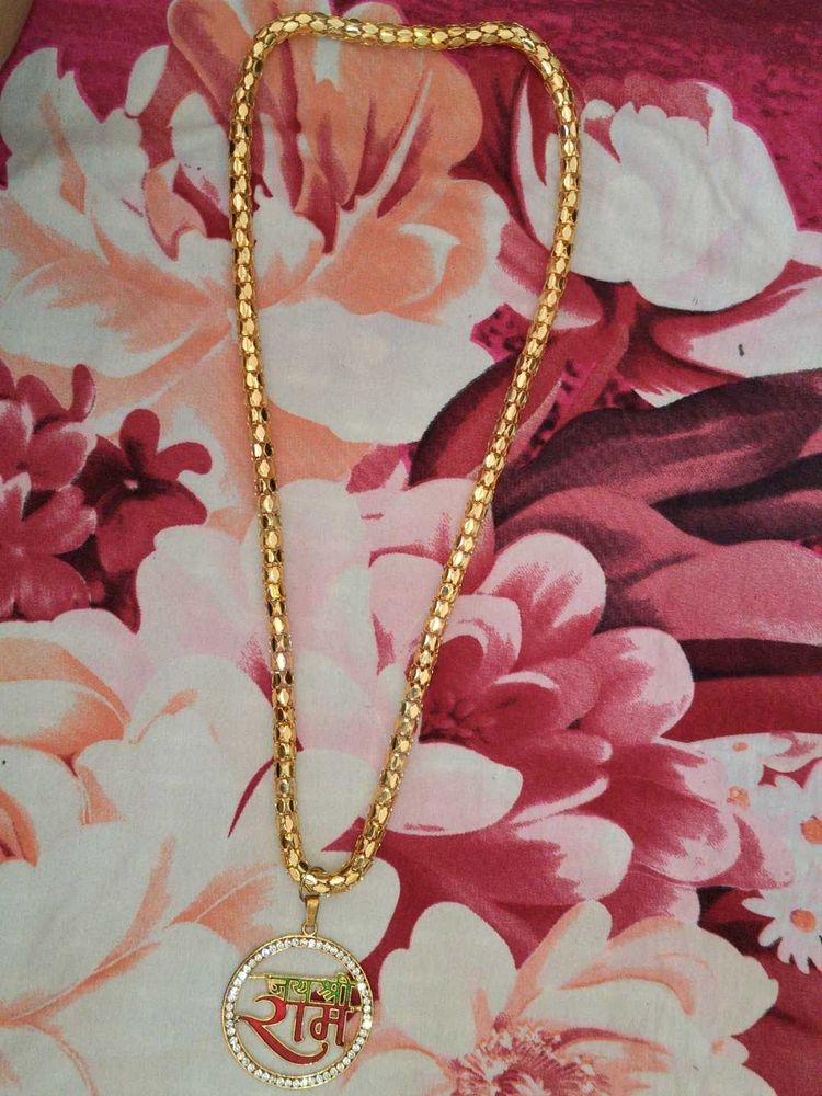 Gold Plated Pendant Chains and earrings