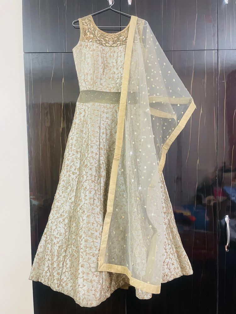 Beautiful Gown Heavy Thread Work