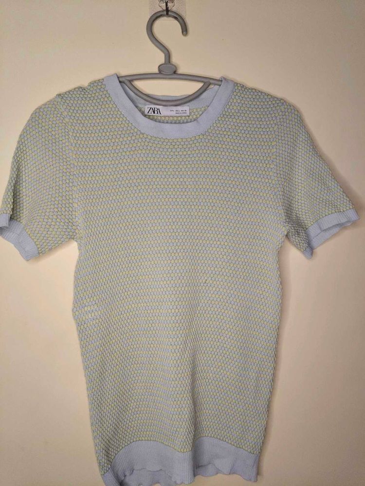 Zara Textured Knit Top