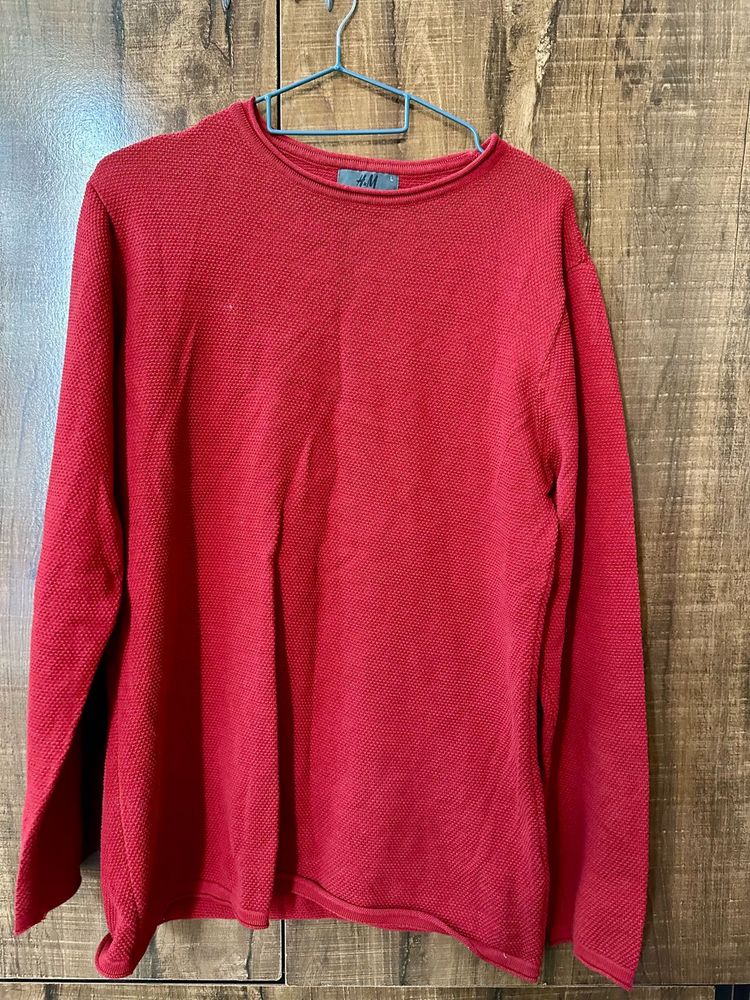 Red H&amp;M Knit Top