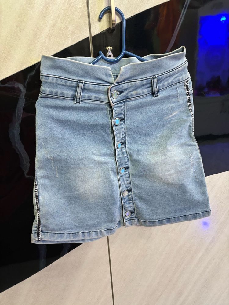 Denim Mini Skirt