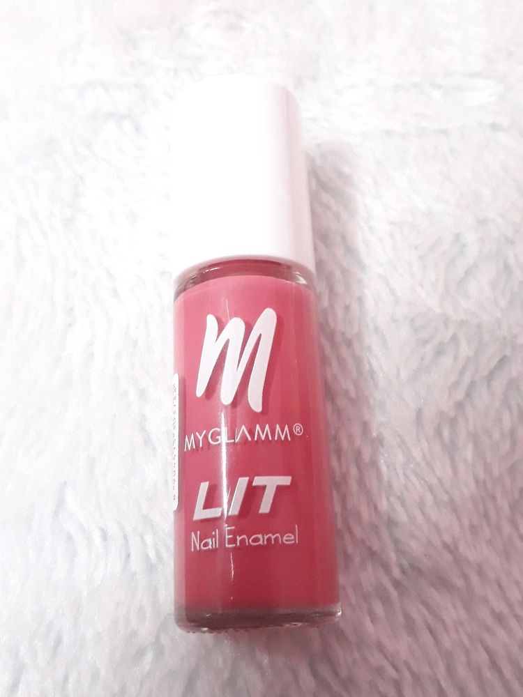 MyGlamm LIT Nail Enamel-Crushing (Pink)-7ml | Nai