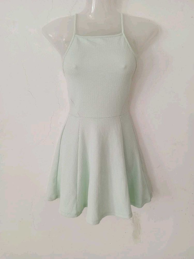 Light Green Fit and Flare Dress