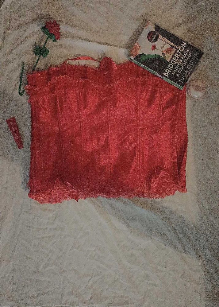 Red Lace Corset Top