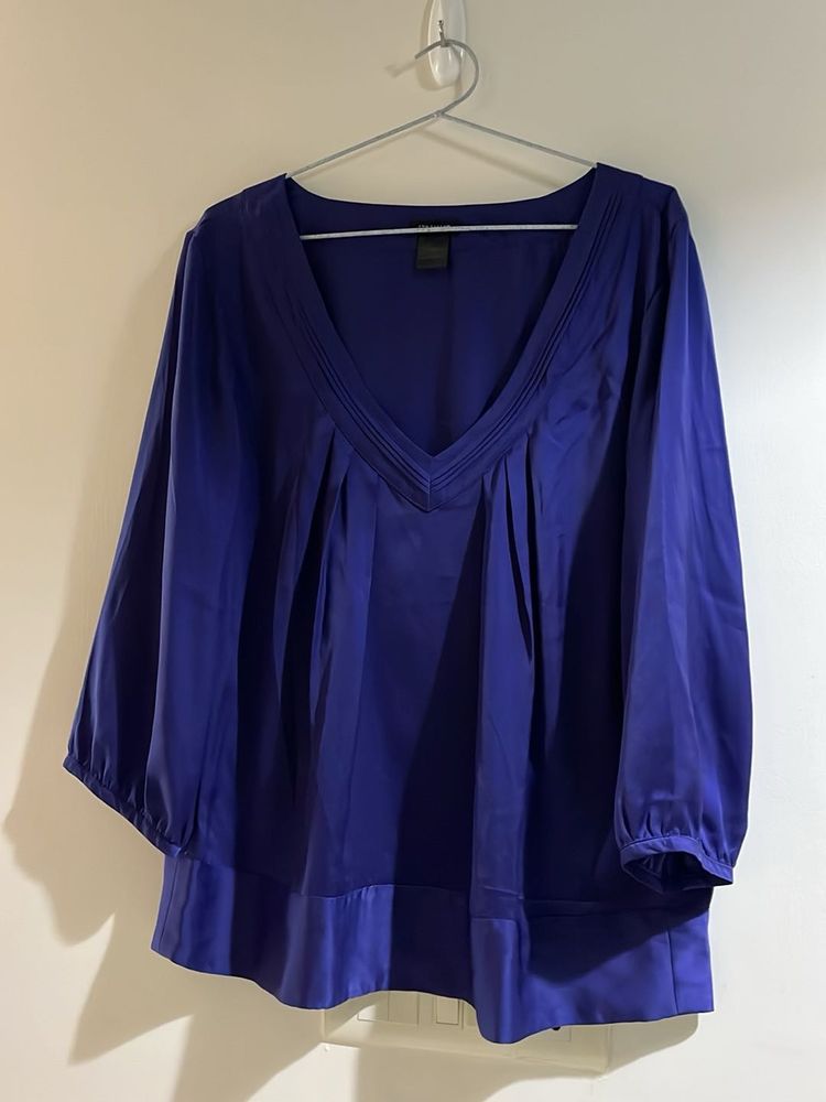 Royal Blue V-Neck Top