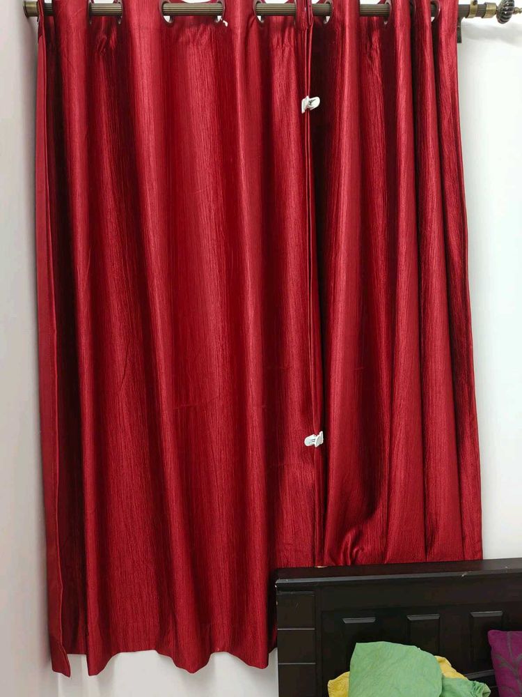 Red curtains