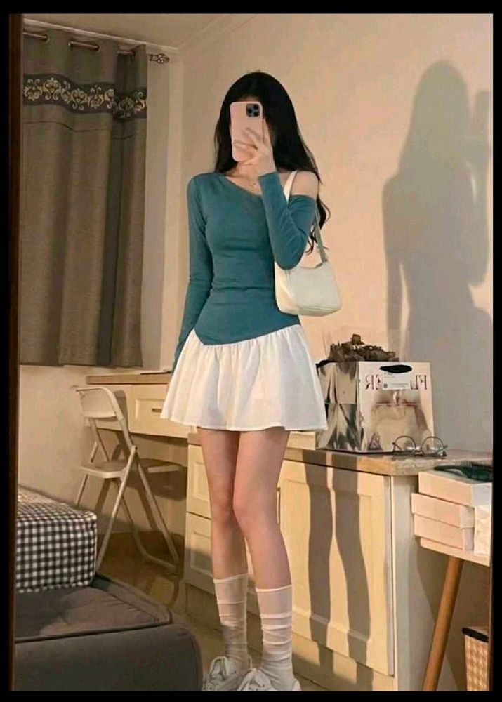 Chic Teal One-Shoulder Dress