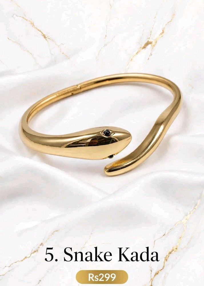 Gold Snake Bangle Bracelet