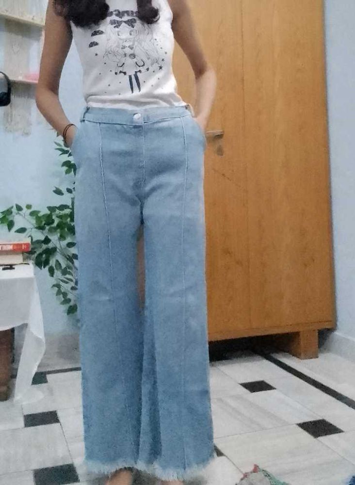 Wide Leg Denim Jeans