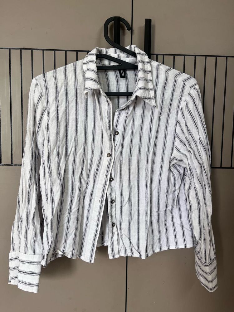 Striped Button-Up Shirt