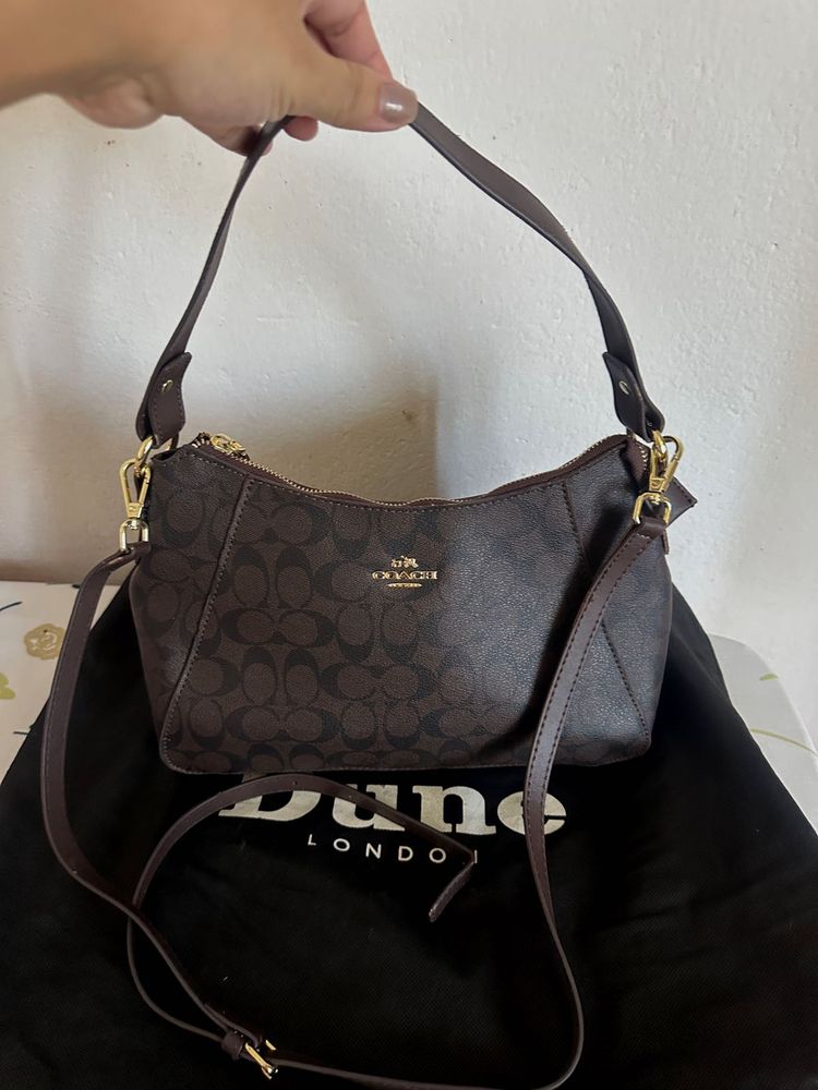 Inspired COACH signature coated canvas  bag