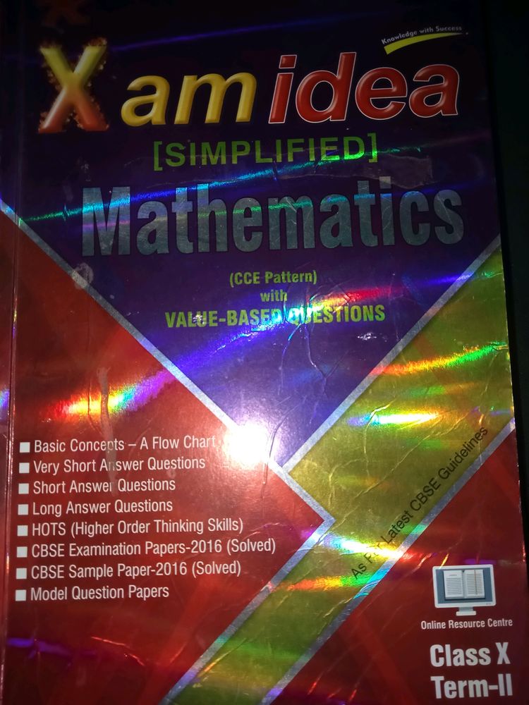 Class 10th , Maths XAM IDEA Sample Paper.