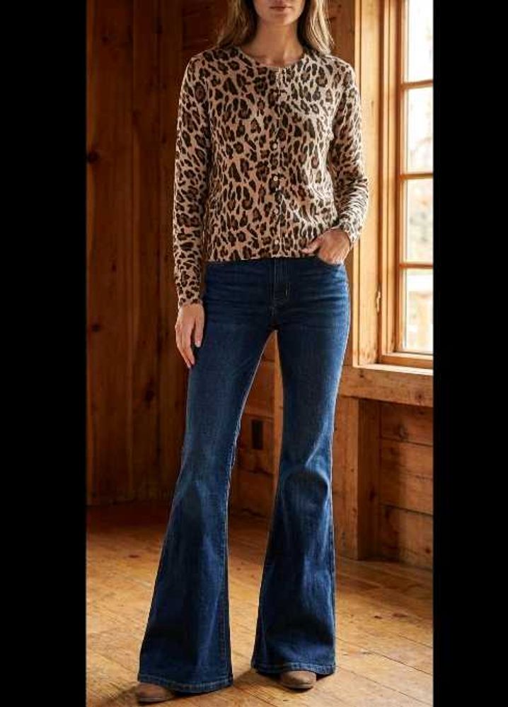 Designer Animal Print Cardigan