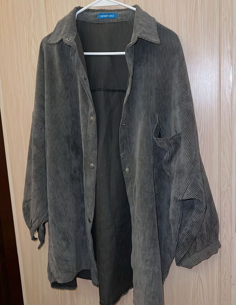 Oversized Corduroy Shirt Jacket