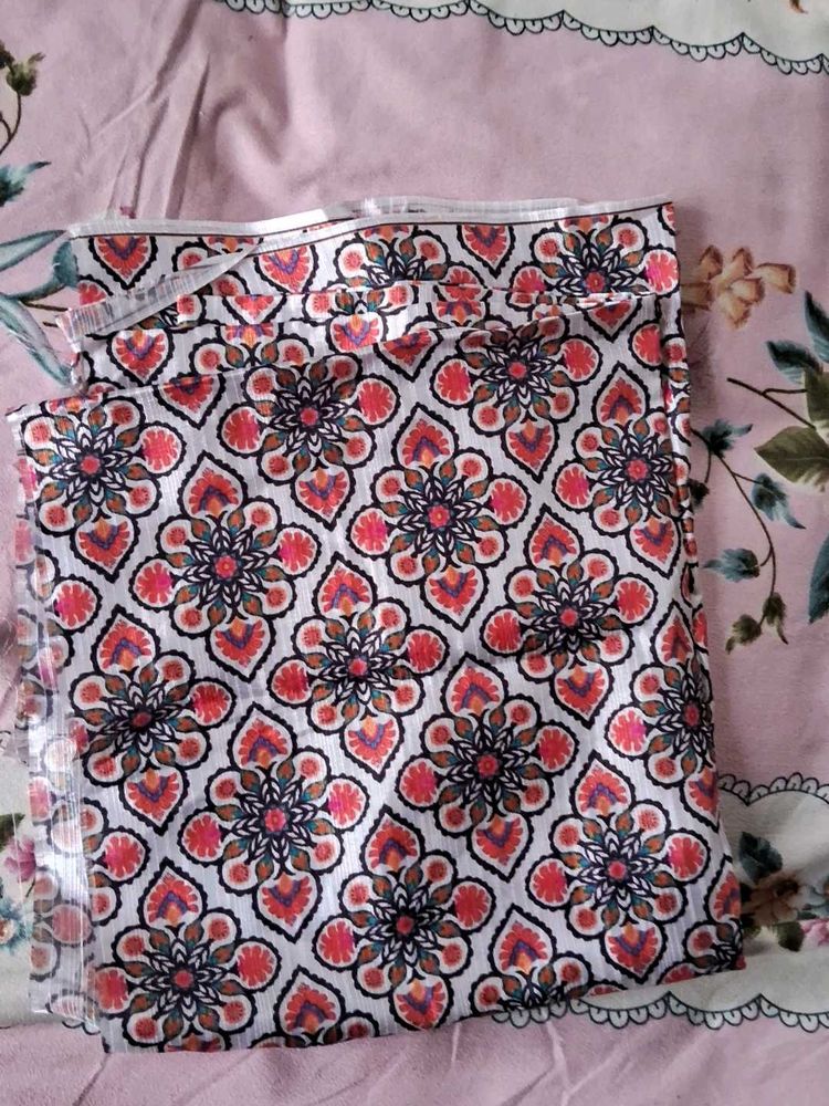 Vibrant Geometric Print blouse material