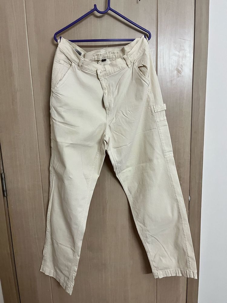 Cream Cargo Pants