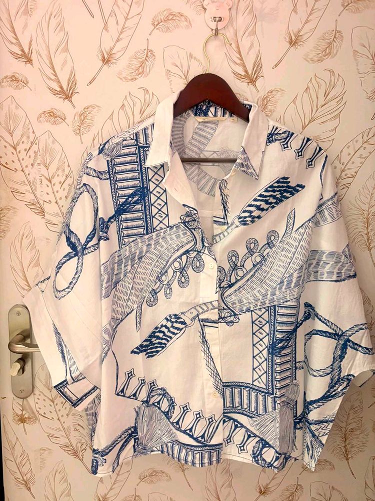 floral oversize shirt