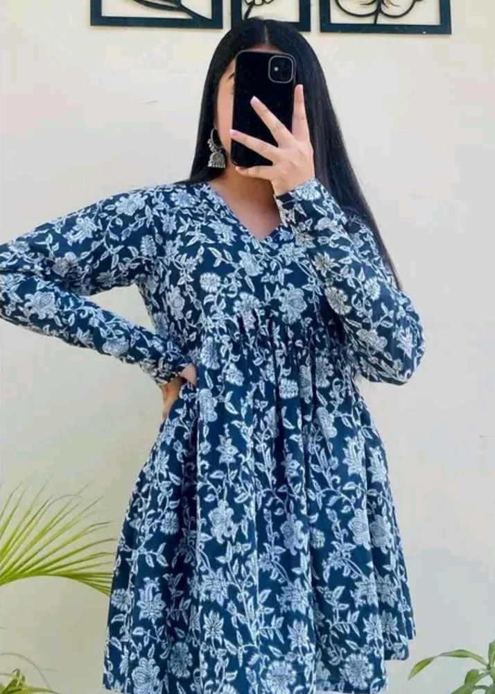 Floral Print Kurti Peplum style