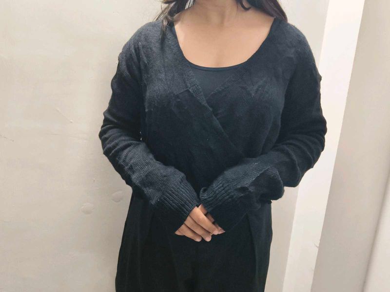 Cozy Black Knit Dress