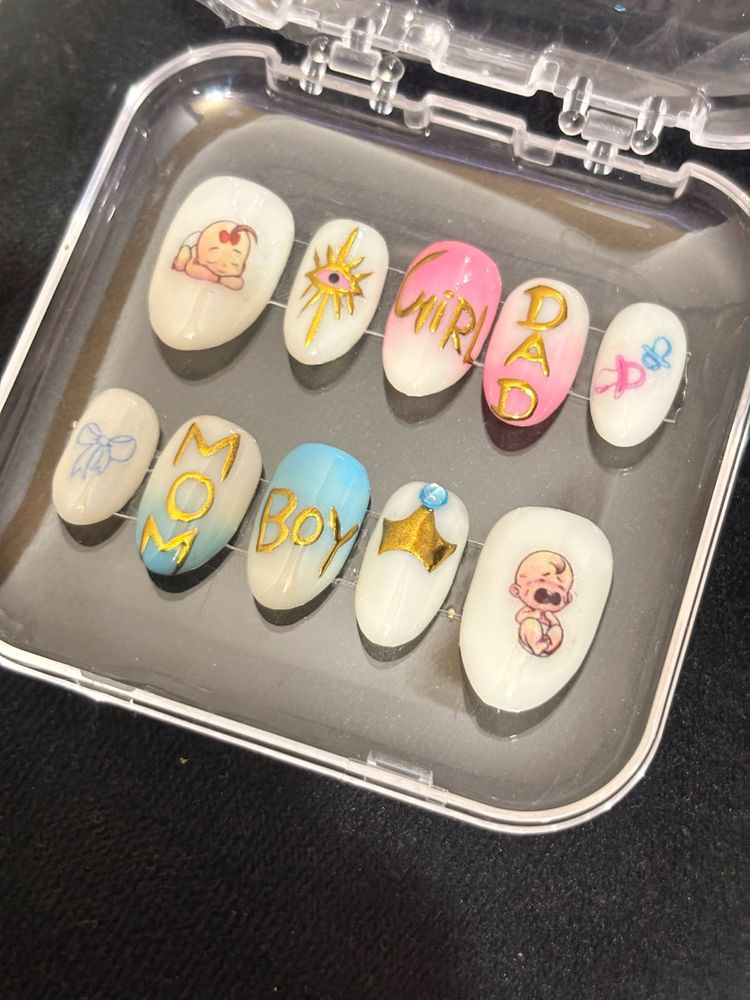 Cute Baby Shower Press-On Nails