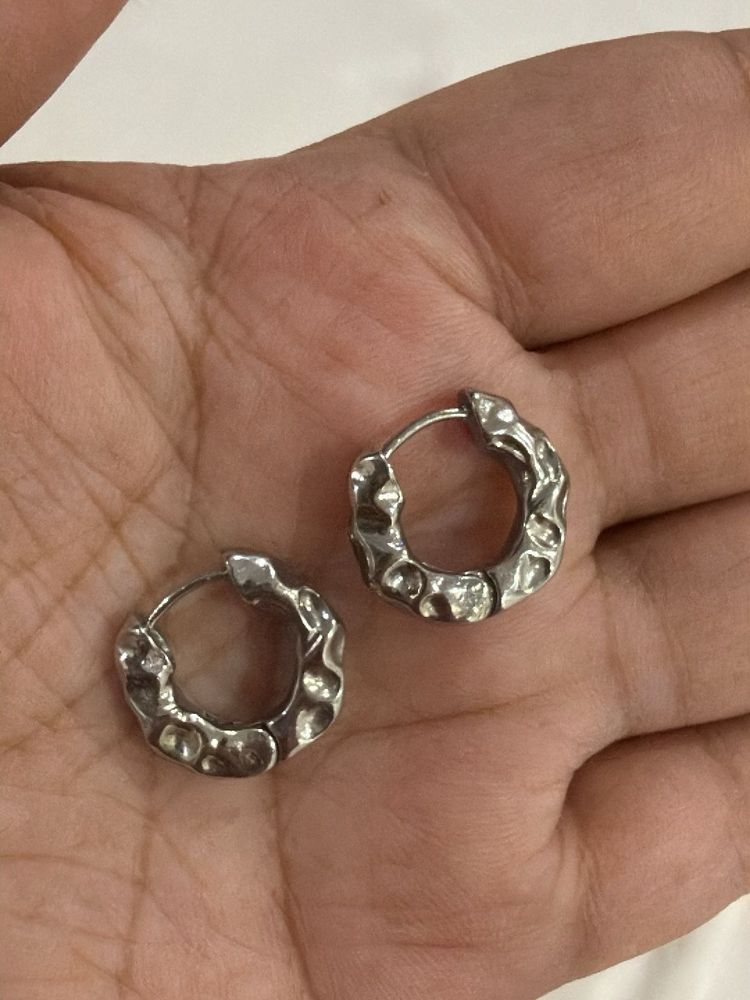 Unique Textured Hoop Earrings
