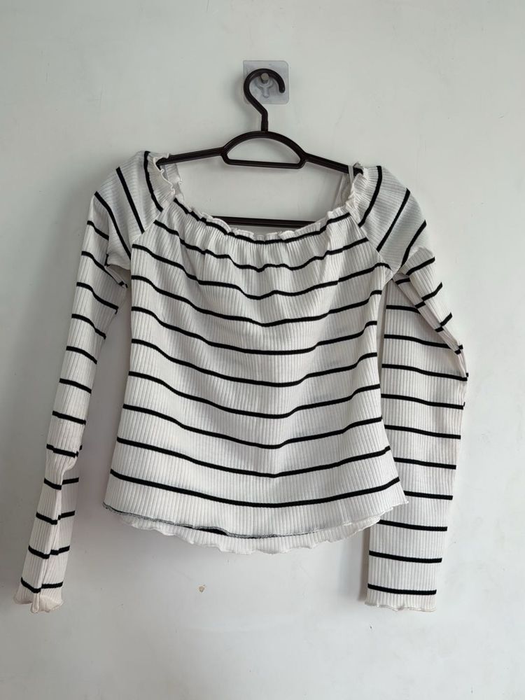 Striped Off-Shoulder Top