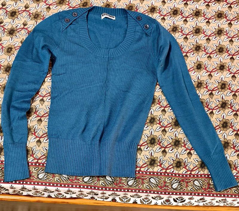 Blue Knit Sweater