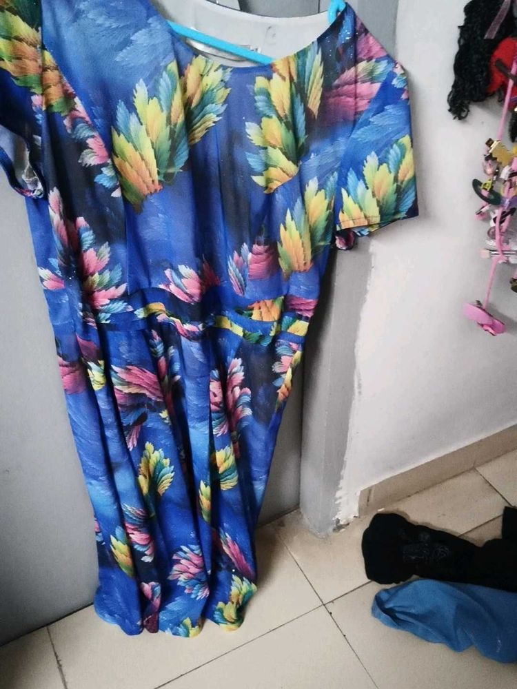 Vibrant Floral Print Dress