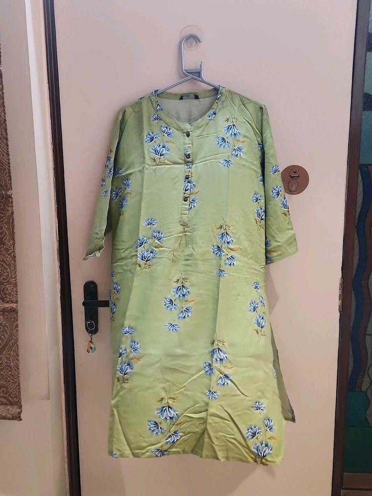 Light Green Floral Kurti
