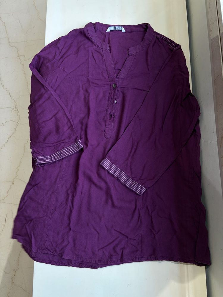 Purple Short Kurta