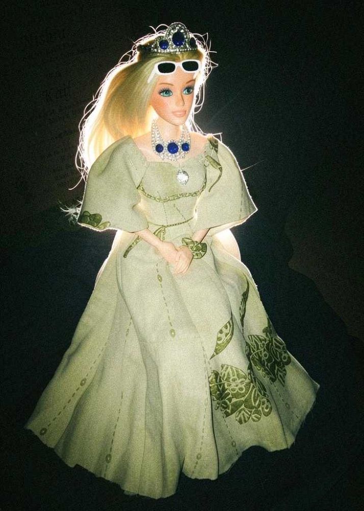 Barbie doll in Princess gown.