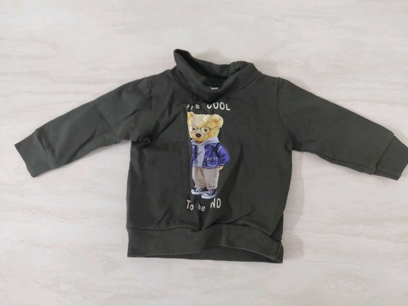 Cute Bear Print Sweatshirt