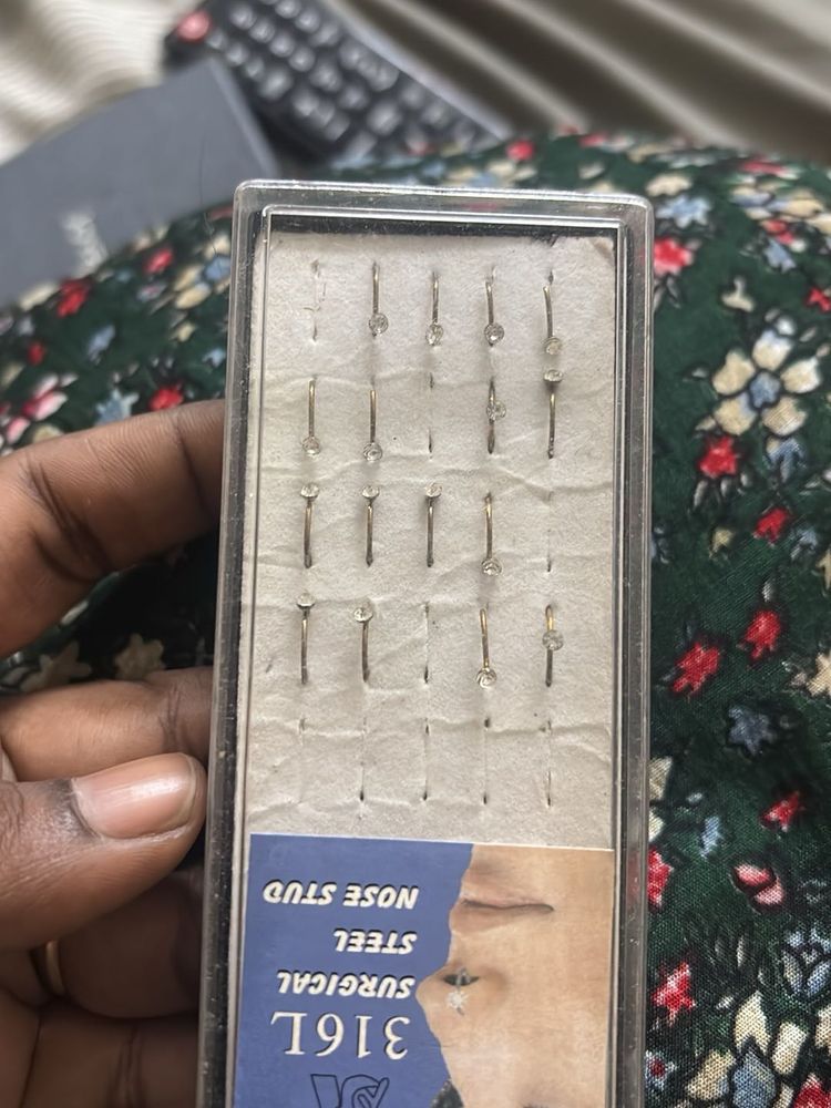 assorted Surgical Steel Nose Studs Collection