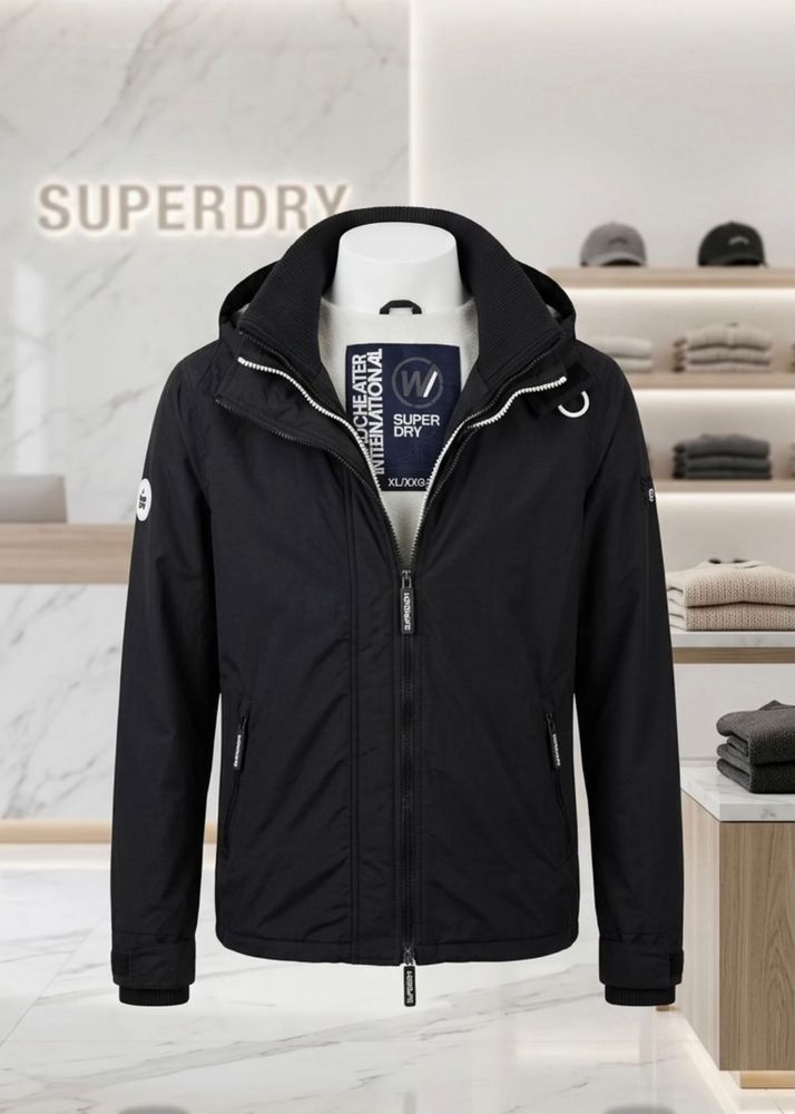 Superdry Black Hooded Jacket