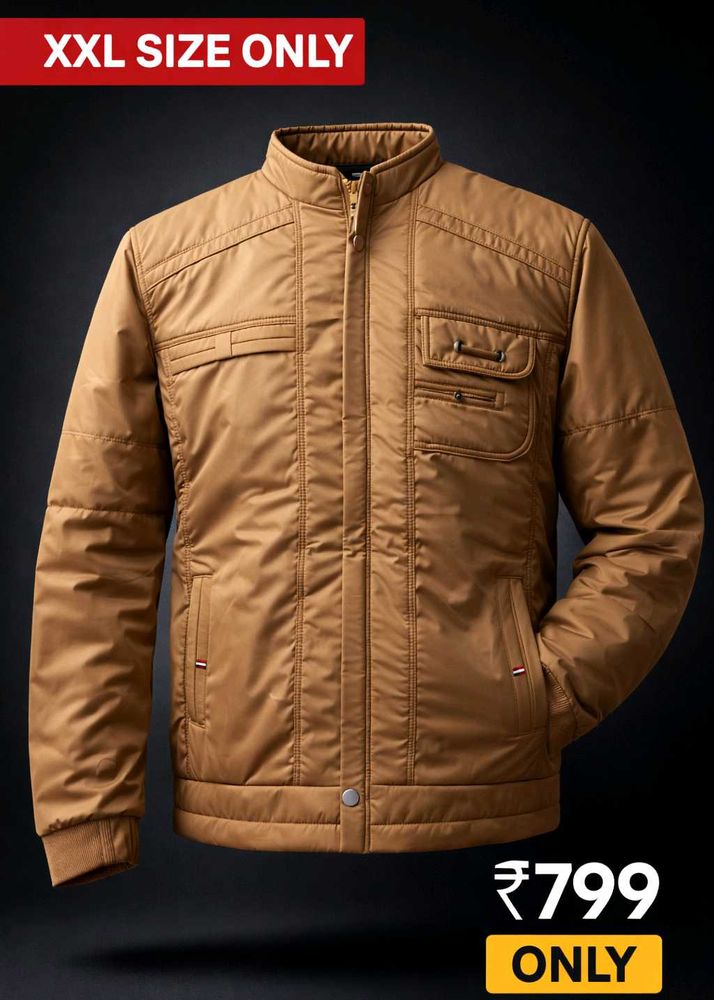 Stylish Tan Men's Casual Jacket | L, XL, XXL