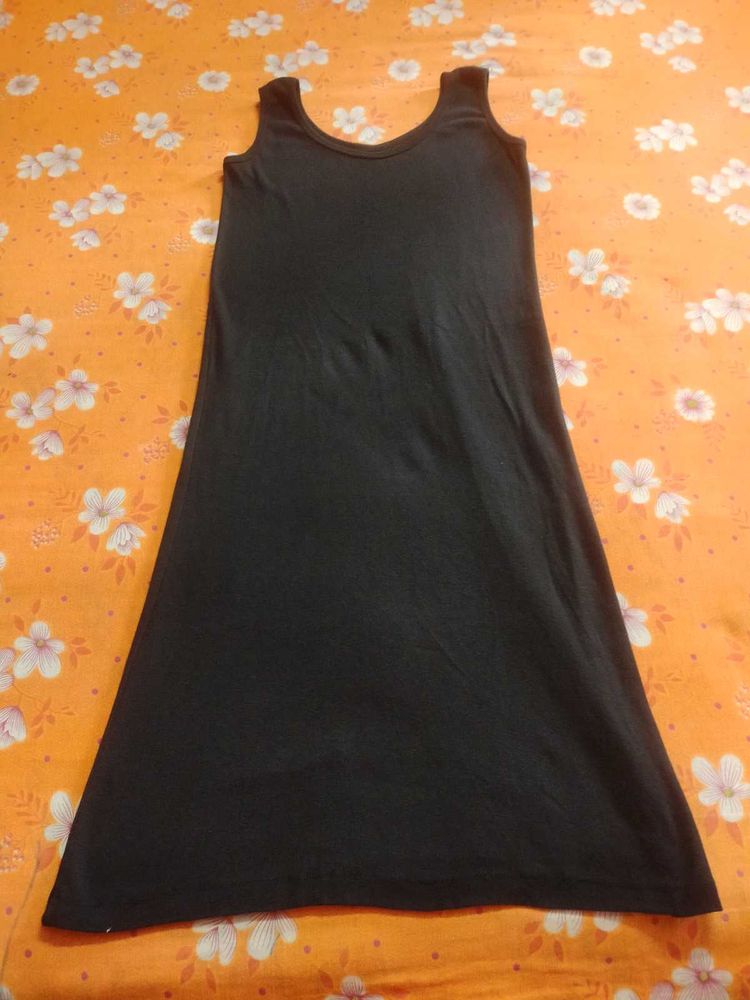 Classic Black Maxi Slip Dress