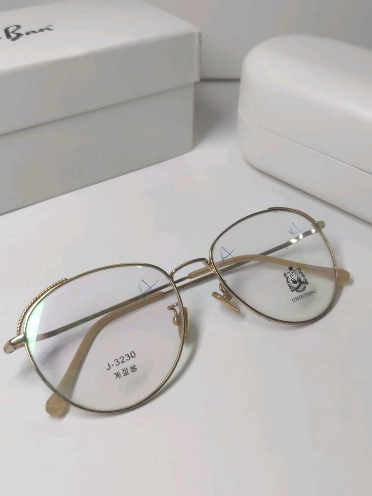 Stylish Gold Frame Eyeglasses