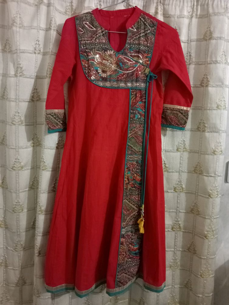 Cotton Beautiful Kurti With Handwork