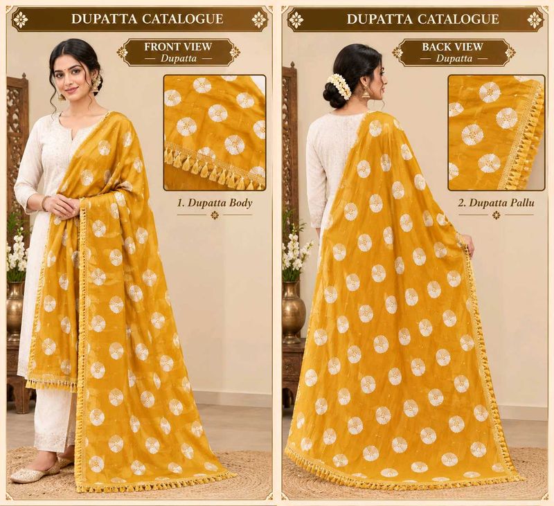 Dupatta foil print