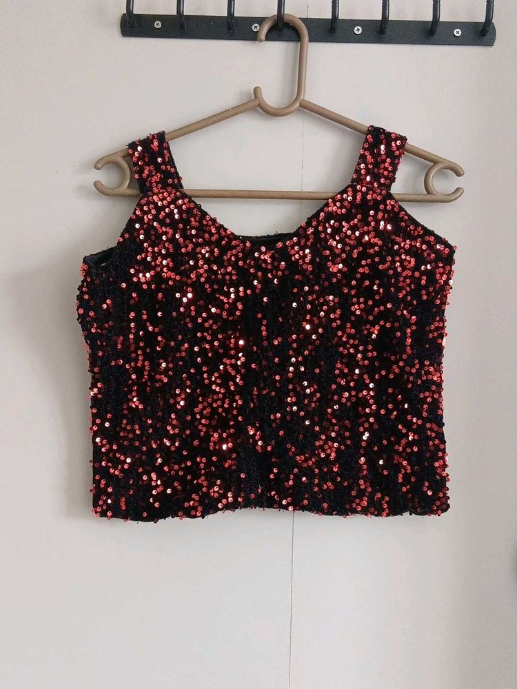 Sparkling Sequin Blouse Strechable Unused